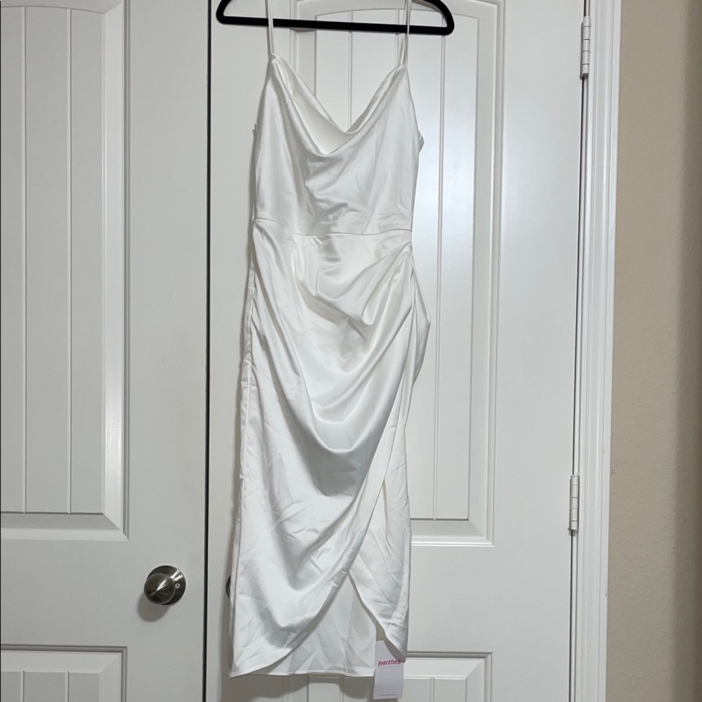 SHEIN White Midi Dress